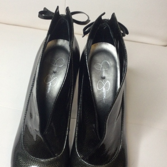 GUC Jessica Simpson Olive Patent Ankle Booties,10M - Picture 11 of 15